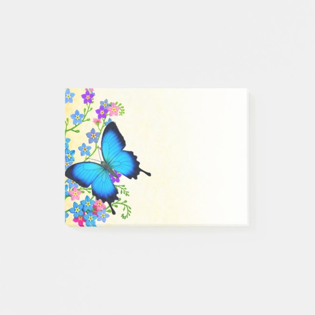 Blue Ulysses Butterfly Post-it Notes (Front)