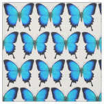 Blue Ulysses Swallowtail Butterfly Fabric