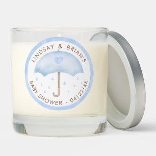 Blue Umbrella Baby Sprinkle Candle Favor