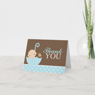 Blue Umbrella Thank You Card