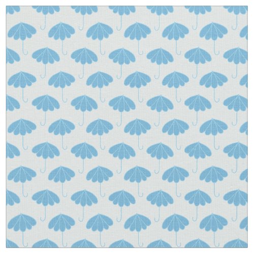 Blue Umbrellas in Stripes for a Baby Shower Theme Fabric