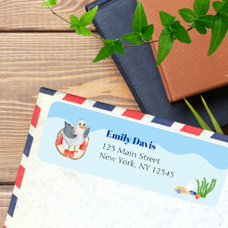 Blue Under the Sea Baby Shower Label – Seabird