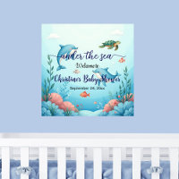 Blue Under the Sea Baby Shower Welcome