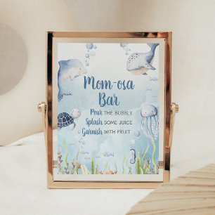 Blue Under the Sea Baby Shower Welcome Sign
