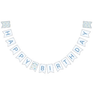 Blue Under The Sea Birthday Party Decor  Bunting Flags