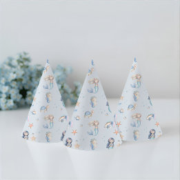 Blue Under the Sea Mermaid Birthday Party Hat
