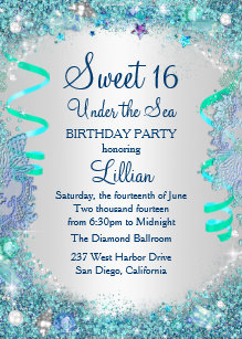 under the sea birthday invitations zazzle
