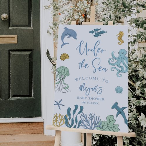 Blue Under The Sea Welcome Sign