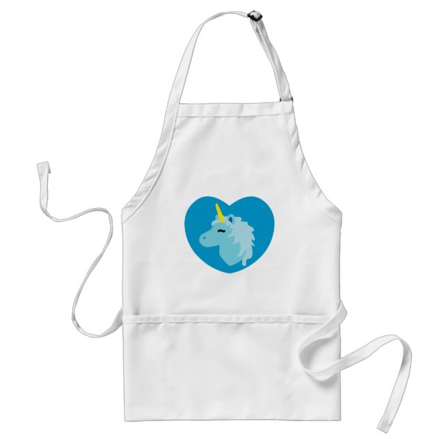 Blue Unicorn Adult Apron (Front)