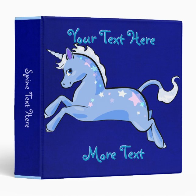 Blue Unicorn Binder (Front/Spine)