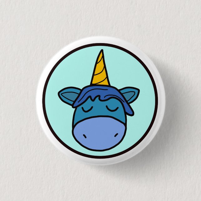 Blue Unicorn button (Front)