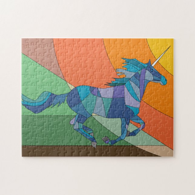 Blue Unicorn Jigsaw Puzzle (Horizontal)