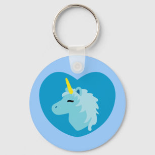 Blue Unicorn Keychain