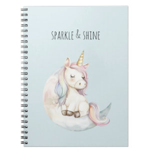 Blue Unicorn on Cloud Notebook