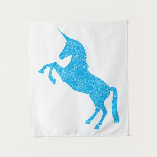 Blue Unicorn Tapestry (Front)