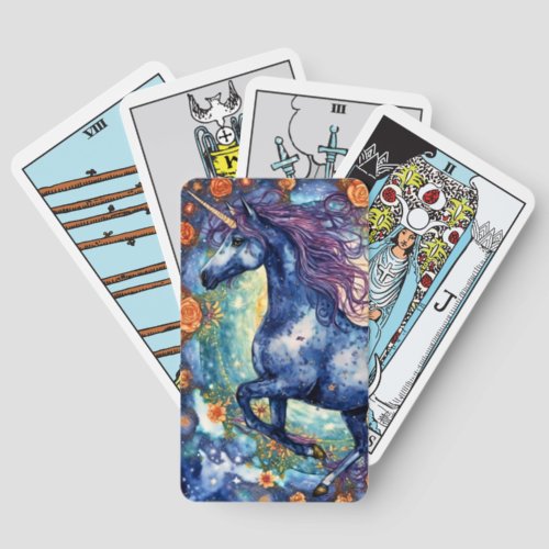 Blue Unicorn Tarot Cards