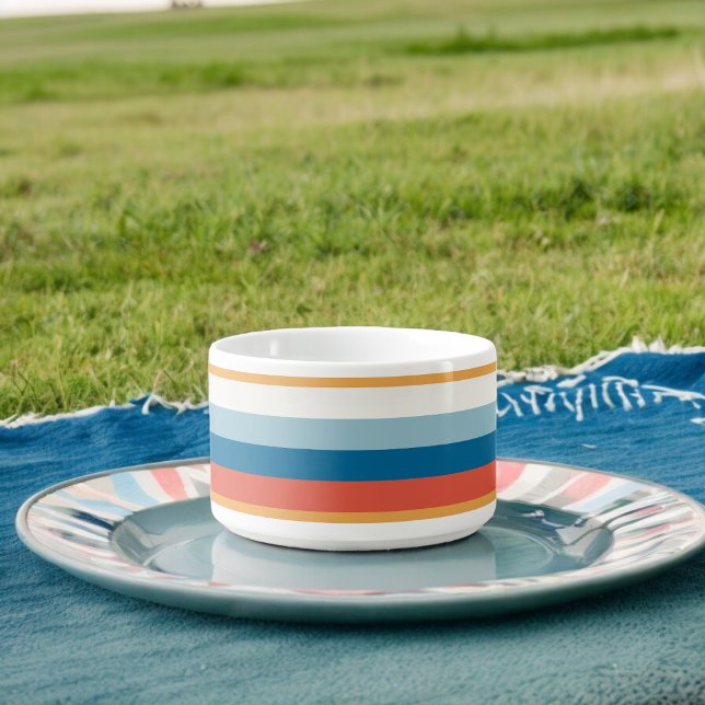 Blue Uniform Stripes Bowl (Chili Bowl)