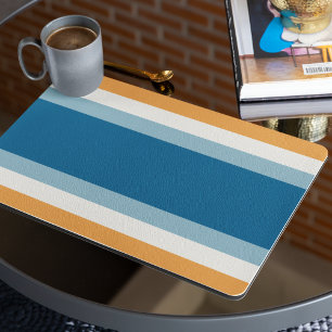 Blue Uniform Stripes Cloth Placemat