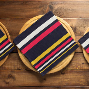 Blue Uniform Stripes Cloth Placemat