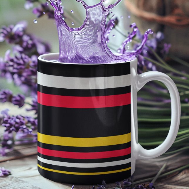 Blue Uniform Stripes Coffee Mug (mugs and cups)