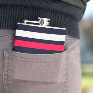 Blue Uniform Stripes Flask