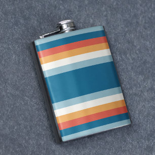 Blue Uniform Stripes Flask