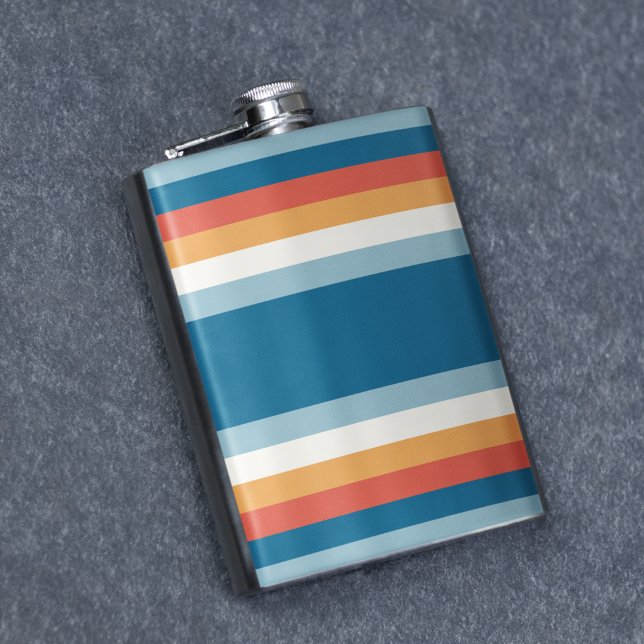 Blue Uniform Stripes Flask (flask)