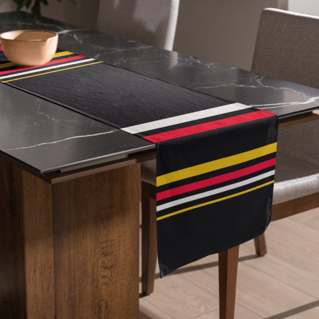 Blue Uniform Stripes Long Table Runner (table runner)