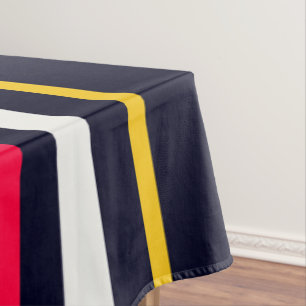 Blue Uniform Stripes Tablecloth