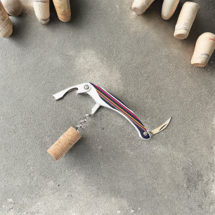 Blue Uniform Stripes Waiter's Corkscrew