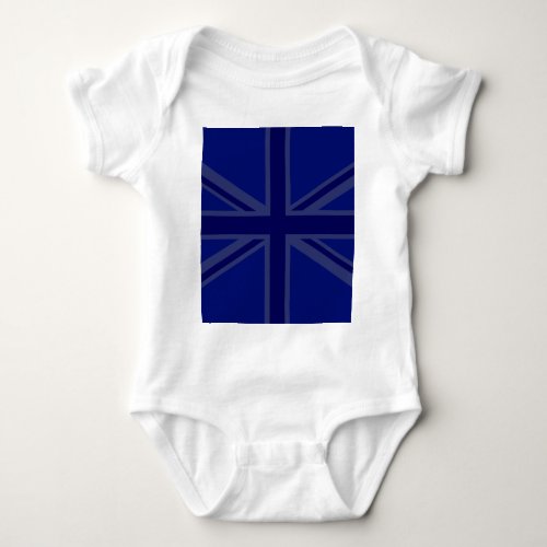 Blue Union Jack British Flag Design Baby Bodysuit
