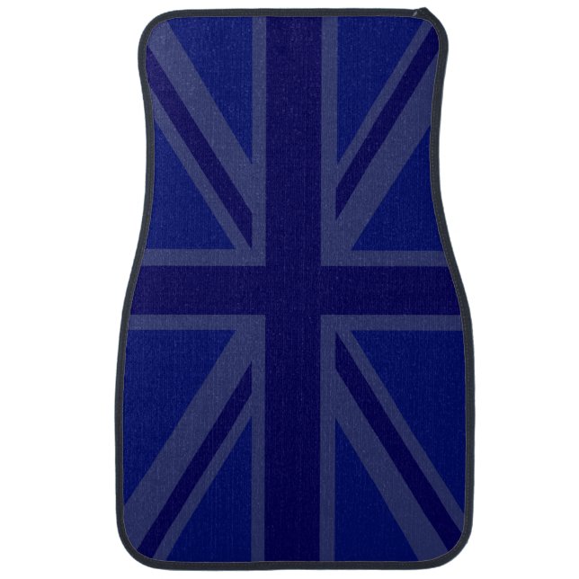 Blue Union Jack British Flag Design Car Mat (Front)