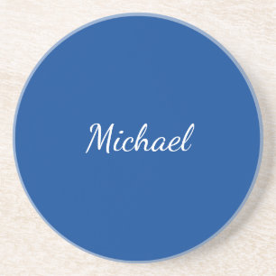 Blue Unique Professional Calligraphy Name Coaster