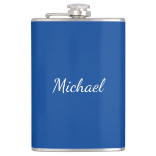 Blue Unique Professional Calligraphy Name Flask