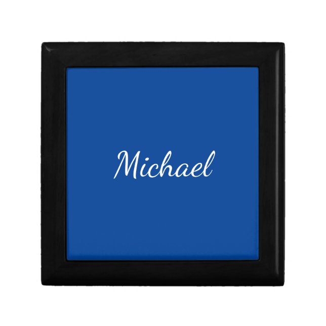 Blue Unique Professional Calligraphy Name Gift Box (Front)