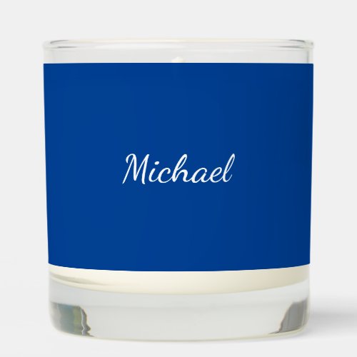 Blue Unique Professional Calligraphy Name Scented Candle