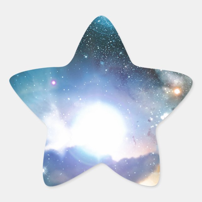 Blue Universe Cosmos Star Sticker (Front)