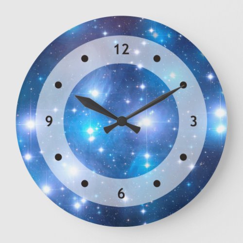 Blue Universe Stars  your ideas Large Clock