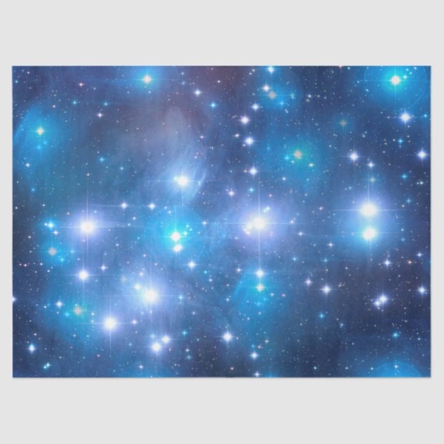 Blue Universe Stars + your ideas Tissue Paper (Front)