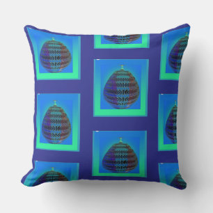 Blue Urn Decorative Throw Pillow