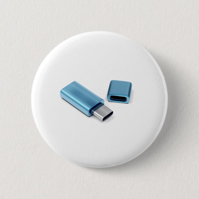 Blue usb-c flash stick button (Front)