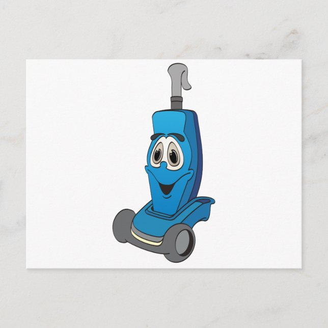 Blue Vacuum Cleaner Postcard (Front)