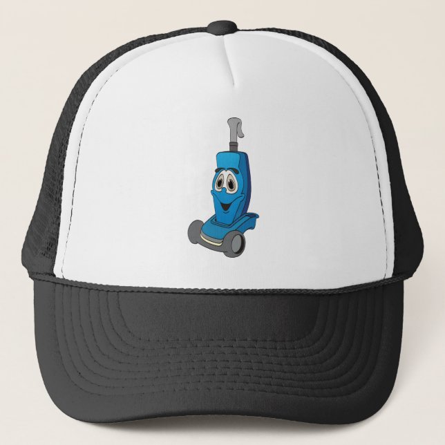 Blue Vacuum Cleaner Trucker Hat (Front)