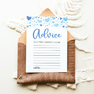 Blue Valentine Advice for the Parents Baby Shower Invitation
