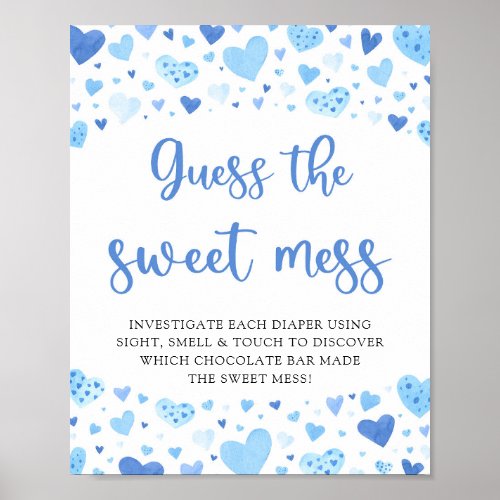 Blue Valentine Guess the Sweet Mess Baby Game Poster