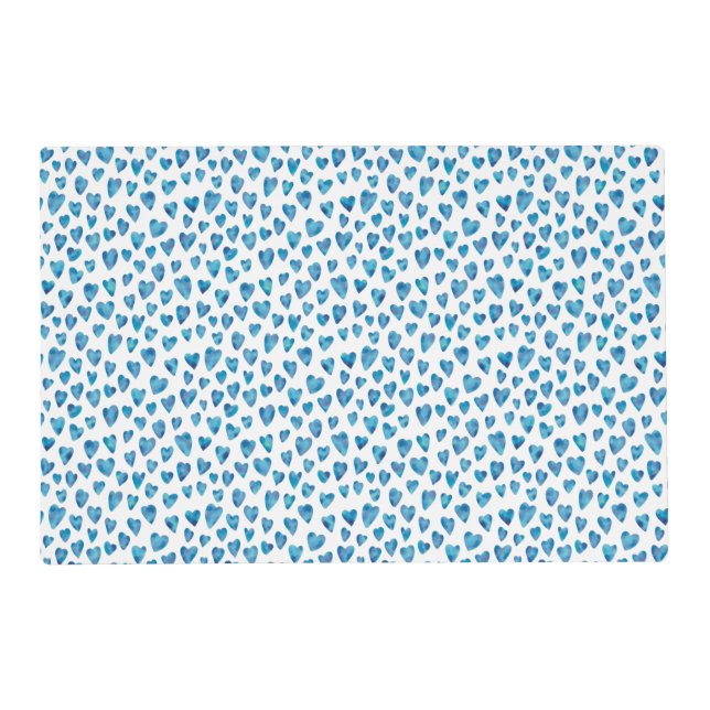 Blue Valentine Heart Placemat (Back)