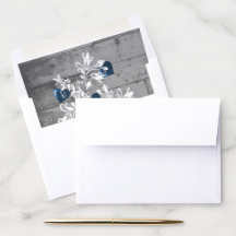 Blue Valentine Hearts Tree Envelope Liner
