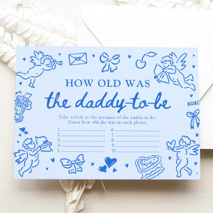 Blue Valentine How Old Was Daddy Baby Shower Game Enclosure Card
