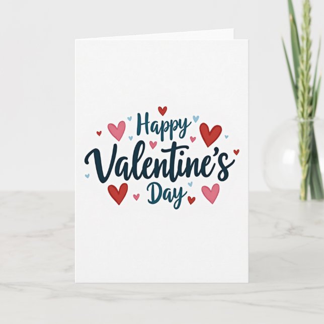 Blue Valentines Day Card (Front)