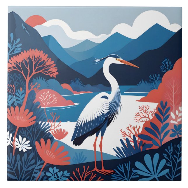 blue valley heron tile (Front)